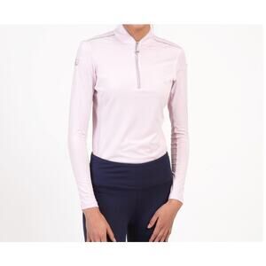 Chestnut Bay Women’s Quarter Zip Pullover Pink XL Long Sleeve Athletic Top